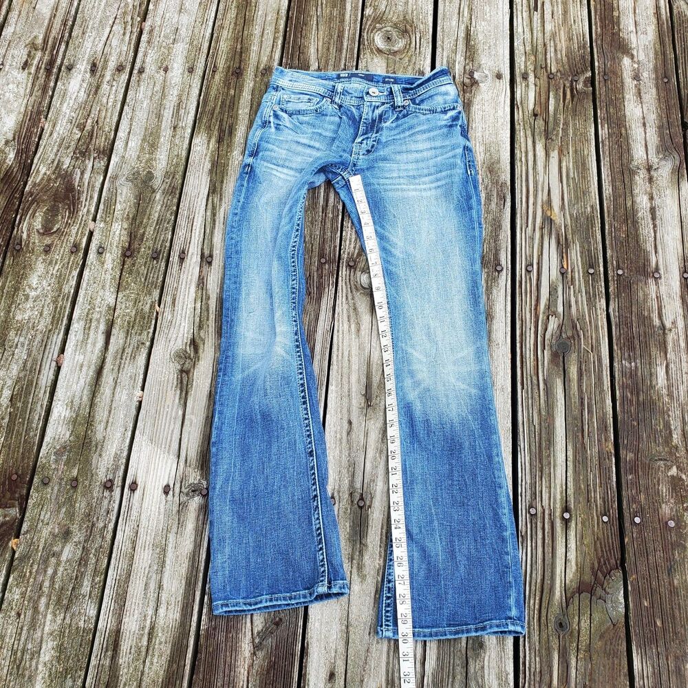 BKE Buckle Jeans Mens 27x32 Blue Aiden Denim Pants Faded Washed Out Stretch - Picture 8 of 11